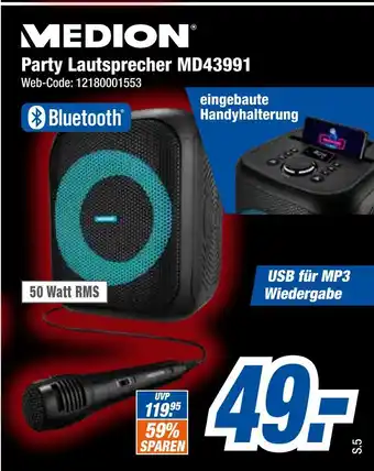 Expert Medion party lautsprecher md43991 Angebot