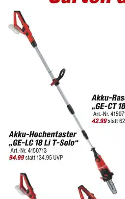 toom Baumarkt Akku-hochentaster ge-lc 18 li t-solo Angebot