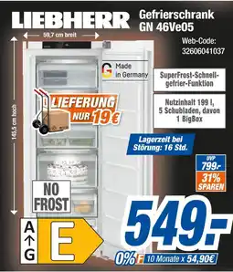 Expert Liebherr gefrierschrank gn 46ve05 Angebot