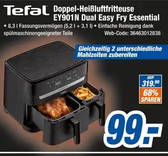 Expert Tefal doppel-heißluftfritteuse ey901n dual easy fry essential Angebot
