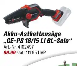 toom Baumarkt Akku-astkettensäge ge-ps 18/15 li bl-solo Angebot