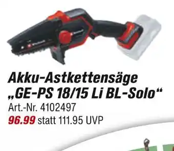 toom Baumarkt Akku-astkettensäge ge-ps 18/15 li bl-solo Angebot