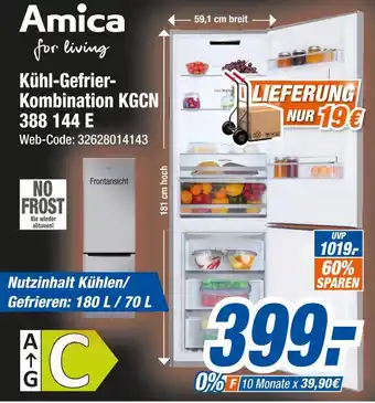 Expert Amica kühl-gefrier-kombination kgcn 388 144 e Angebot