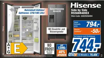 Expert Hisense side by side rs566n4diex Angebot