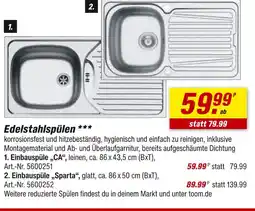toom Baumarkt Einbauspüle ca Angebot