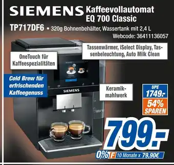 Expert Siemens kaffeevollautomat eq 700 classic Angebot