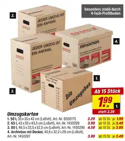 toom Baumarkt Toom umzugskarton 50 l Angebot