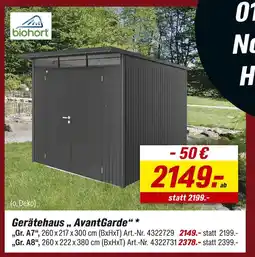 toom Baumarkt Biohort gerätehaus avantgarde gr. a7 Angebot