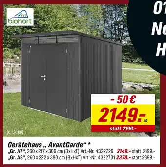 toom Baumarkt Biohort gerätehaus avantgarde gr. a7 Angebot