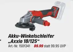 toom Baumarkt Akku-winkelschleifer axxio 18/125 Angebot
