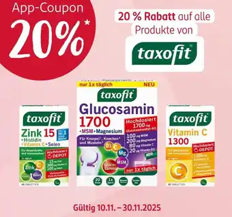 Rossmann Taxofit 20 % rabatt Angebot