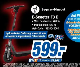 Expert Segway-ninebot e-scooter f3 d Angebot
