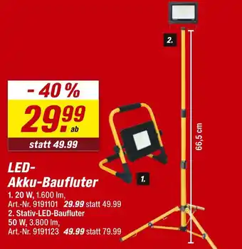 toom Baumarkt Led-akku-baufluter Angebot