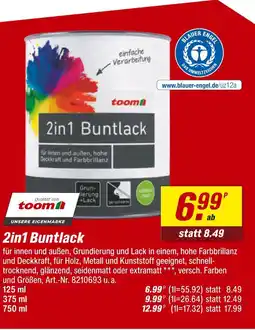toom Baumarkt Toom 2in1 buntlack Angebot