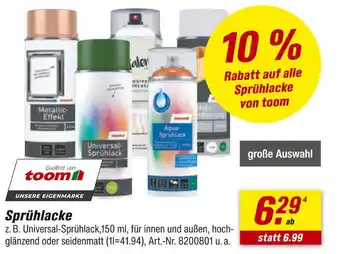 toom Baumarkt Toom sprühlacke Angebot