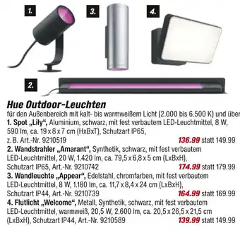 toom Baumarkt Hue outdoor-leuchte spot lily Angebot