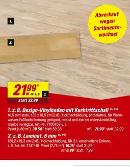 toom Baumarkt Design-vinylboden mit korktrittschall Angebot