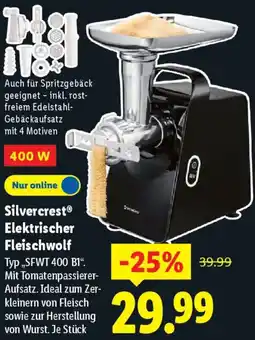 Lidl Silvercrest Elektrischer Fleischwolf Angebot