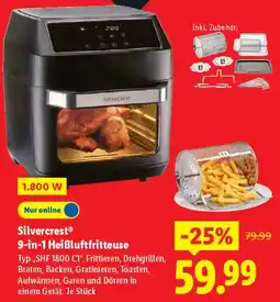 Lidl Silvercrest 9-in-1 Heißluftfritteuse Angebot