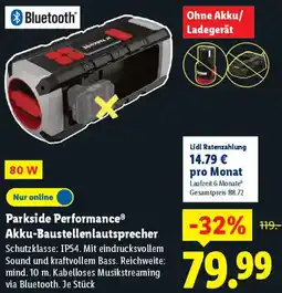 Lidl Parkside Performance Akku-Baustellenlautsprecher Angebot