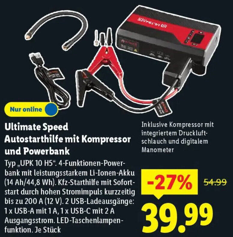 Lidl Starthilfe Powerbank Test
