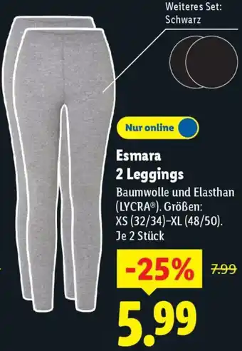 Lidl Esmara 2 Leggings Angebot