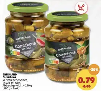 PENNY Greenland Cornichons 370ml Angebot