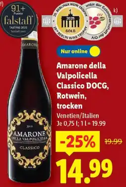 Lidl Amarone della Valpolicella Classico DOCG, Rotwein, trocken Angebot