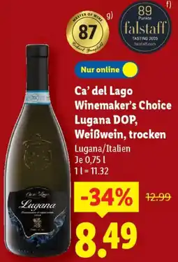 Lidl Ca' del Lago Winemaker's Choice Lugana DOP, Weißwein, trocken Angebot
