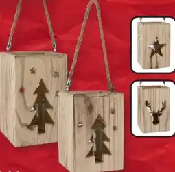 B1 Discount Baumarkt Winterliche Holzlaternen Angebot