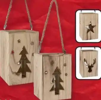 B1 Discount Baumarkt Winterliche Holzlaternen Angebot