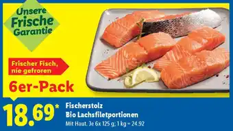 Lidl Fischerstolz Bio Lachsfiletportionen Angebot