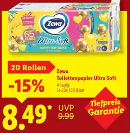 Lidl Zewa Toilettenpapier Ultra Soft Angebot