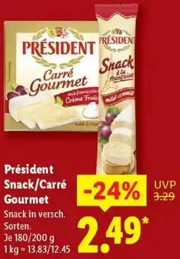 Lidl Président Snack/Carré Gourmet Angebot