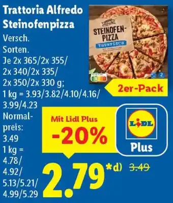 Lidl Trattoria Alfredo Steinofenpizza Angebot