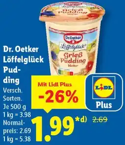 Lidl Dr. Oetker Löffelglück Pudding Angebot