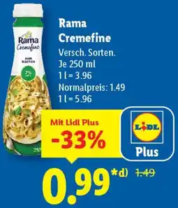 Lidl Rama Cremefine Angebot