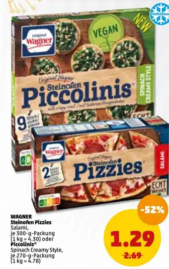 PENNY Wagner Steinofen Pizzies 300g oder Piccolinis 270g Angebot