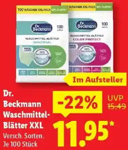 Lidl Dr. Beckmann Waschmittel Blätter XXL Angebot
