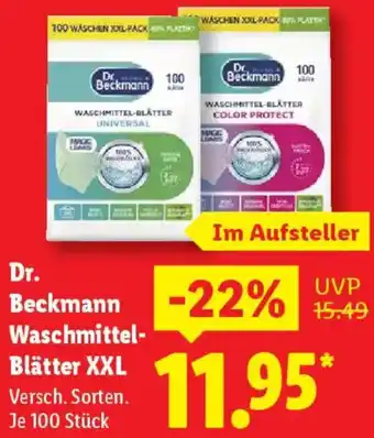 Lidl Dr. Beckmann Waschmittel Blätter XXL Angebot