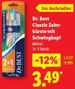 Lidl Dr. Best Classic Zahnbürste mit Schwingkopf Angebot