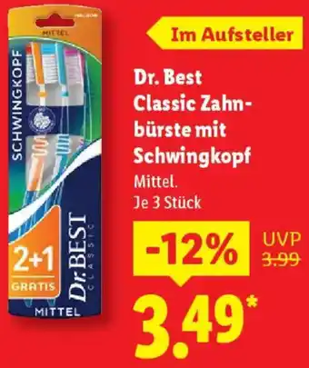 Lidl Dr. Best Classic Zahnbürste mit Schwingkopf Angebot