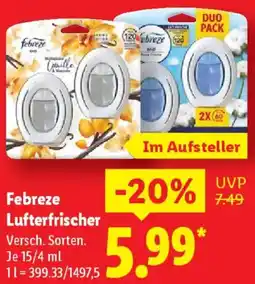 Lidl Febreze Lufterfrischer Angebot