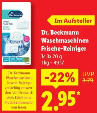 Lidl Dr. Beckmann Waschmaschinen Frische-Reiniger Angebot