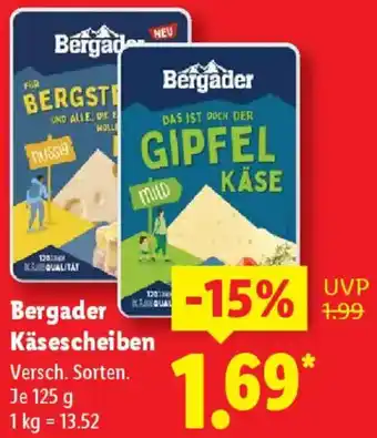 Lidl Bergader Käsescheiben Angebot