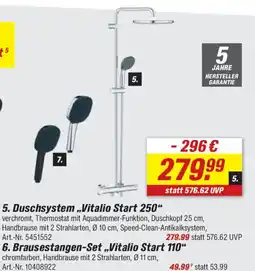 toom Baumarkt Brausestangen-Set „,Vitalio Start 110" Angebot