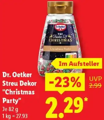 Lidl Dr. Oetker Streu Dekor "Christmas Party" Angebot