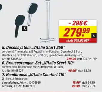 toom Baumarkt Handbrause,,Vitalio Comfort 110" Angebot