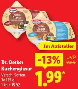 Lidl Dr. Oetker Kuchenglasur Angebot