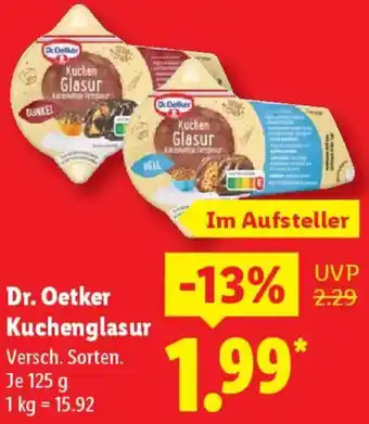 Lidl Dr. Oetker Kuchenglasur Angebot